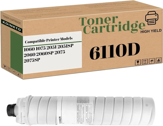 Main image of Compatible Type 6110D Toner Cartridge Replacement for Ricoh 885400,Fit for Aficio 1060 1075 2051SP 2060 2060SP ,MP 5500 5500SP 6000 6000SP 6001 6001SP 6002 6002SP Printer (1-Pack Black)