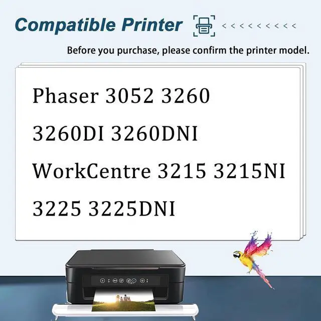 Alt view image 2 of 7 - 106R02778 Toner Cartridge Compatible for Xerox WorkCentre 3215 3225 Phaser 3052 3260 Toner Black 3000 Pages 2-pack