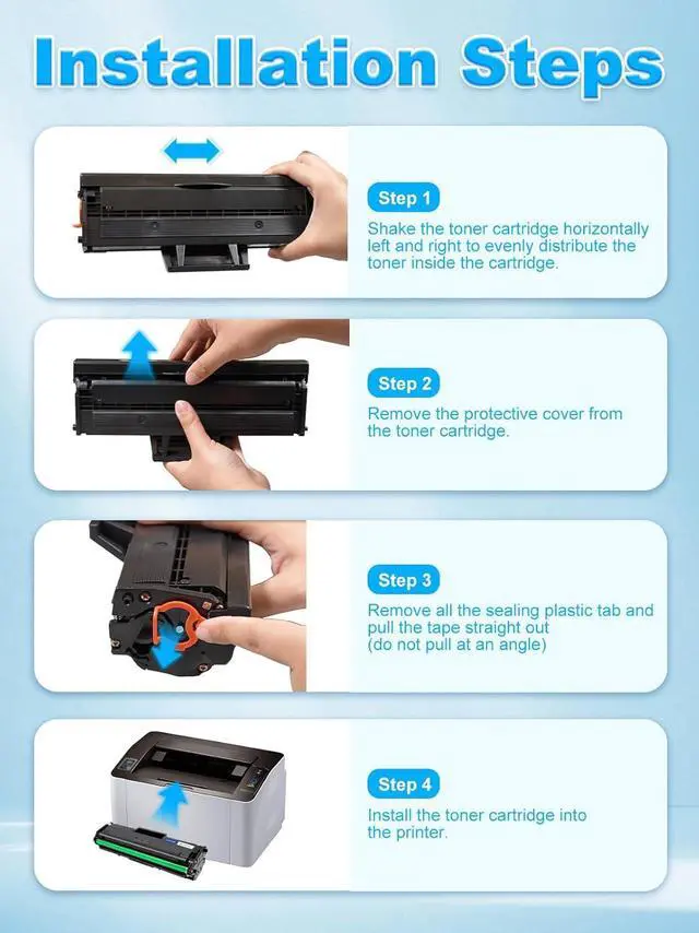 Alt view image 4 of 7 - D101S 4 Pack Compatible Black Toner Cartridge Replacement for Samsung MLT-D101S MLTD101S D101S 101S Work with ML-2166W ML-2160 ML-2165 SCX-3405W ML-2165W SCX-3405FW SCX-3400 Printer