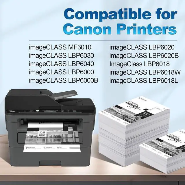 Alt view image 2 of 7 - 125 CRG125 Compatible Toner Cartridge Replacement for Canon 125 Black Toner Cartridge Work for ImageClass LBP6000 LBP6030w MF3010 Printer - Black, 2 Pack