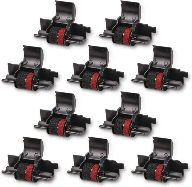 Main image of 10 Pack Compatible Ribbon Replacement for IR40T IR-40T CP13 MP-12D Use with Sharp EL-1750V, EL-1801V,Casio HR-100TM,HR-170RC,Canon P23-dhv CP13 Printer (Black and Red, Individually Sealed)