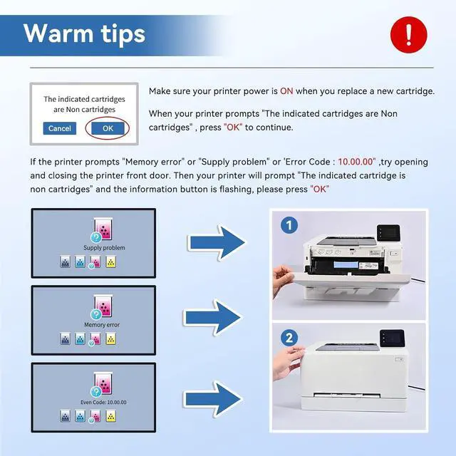 Alt view image 6 of 7 - MYTONER 206X Black Toner Cartridge 2 Pack W2110X for M283fdw M283cdw M255dw