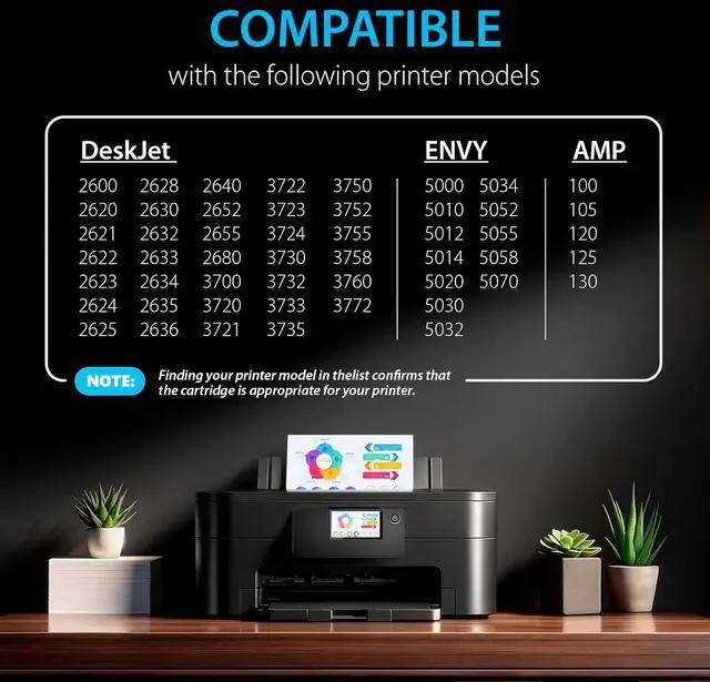 Alt view image 2 of 7 - Smart Ink Remanufactured Ink Cartridges Replacement for HP 65 XL HP 65XL (Black & Color 2 Combo Pack) for DeskJet 3755 2600 2625 2652 2655 3700 3720 3752 3772 Envy 5000 5010 5052 5055 Printer Series