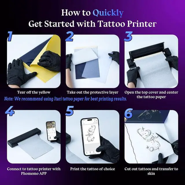Alt view image 7 of 7 - Itari Tattoo Stencil Printer for Artist & Beginner, Wireless Portable