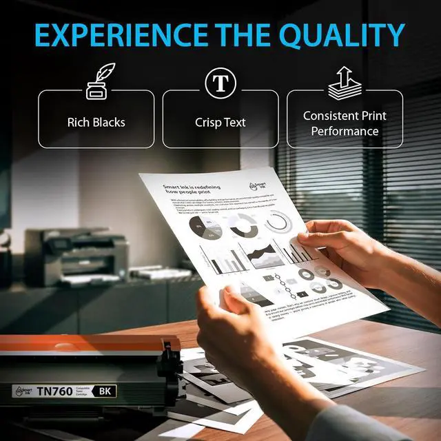 Alt view image 7 of 7 - Smart Ink Compatible TN 760 Toner Cartridge Replacement 4 Pack for Brother TN760 TN730 (CHIP) to use with HL-L2390DW DCP-L2550DW HL-L2350DW HL-L2370DW MFC-L2710DW HL-L2370DWXL MFC-L2730DW MFC-L2750DW