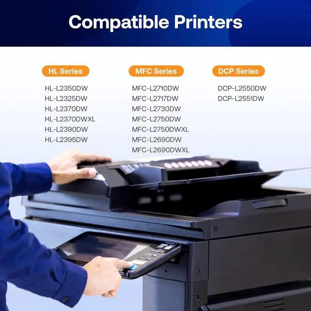 Alt view image 2 of 7 - TN760 Toner Cartridge and DR730 Drum Unit Replacement for Brother TN 760 TN-760 TN730 DR-730 Compatible with MFC-L2710DW MFC-L2750DW HL-L2370DW DCP-L2550DW Printer (2 Toners, 1 Drum Unit, 3 Pack)