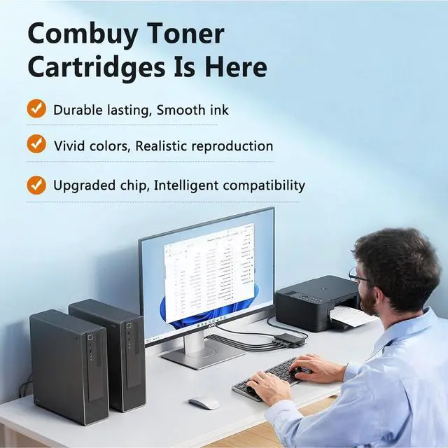 Alt view image 4 of 7 - 206X Toner Cartridges 4 Pack M283fdw M283cdw Compatible for HP 206X 206A Color LaserJet Pro MFP M283fdw M283cdw M255dw M282nw M283fdn M255nw M283 M282 M255 Toner with Chip Black Cyan Yellow Magenta