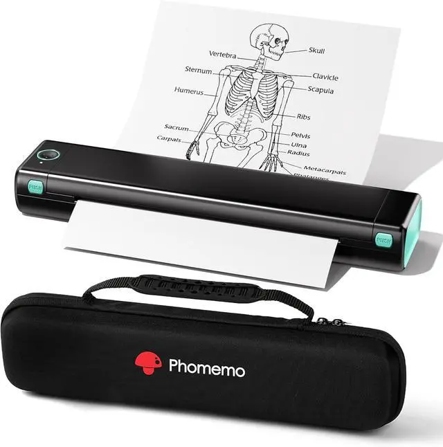 Main image of Phomemo M08F Inkless Thermal Portable Printers with Case - 8.5 x 11, Black