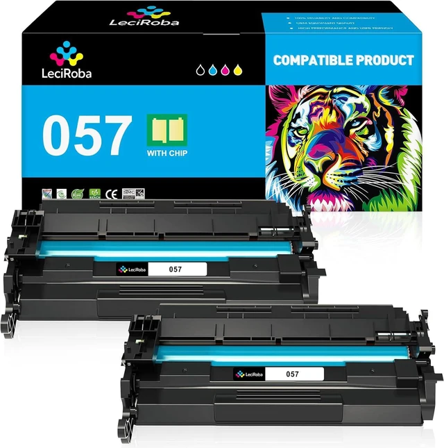 Main image of LeciRoba Compatible Toner Cartridge Replacement for Canon 057 for ImageCLASS MF445dw MF448dw MF449dw LBP226dw LBP227dw LBP228dw LBP220 MF440 Series (Black, Standard Page Yield Version, 2-Pack)