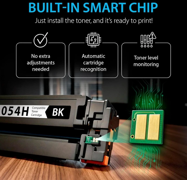 Alt view image 4 of 7 - Smart Ink Compatible Toner Cartridge Replacement for Canon 054H 054 H CRG-054 High Yield to use with Color ImageClass MF642Cdw MF644Cdw LBP622Cdw MF640C Printer 4 Pack (Black Cyan Magenta Yellow)