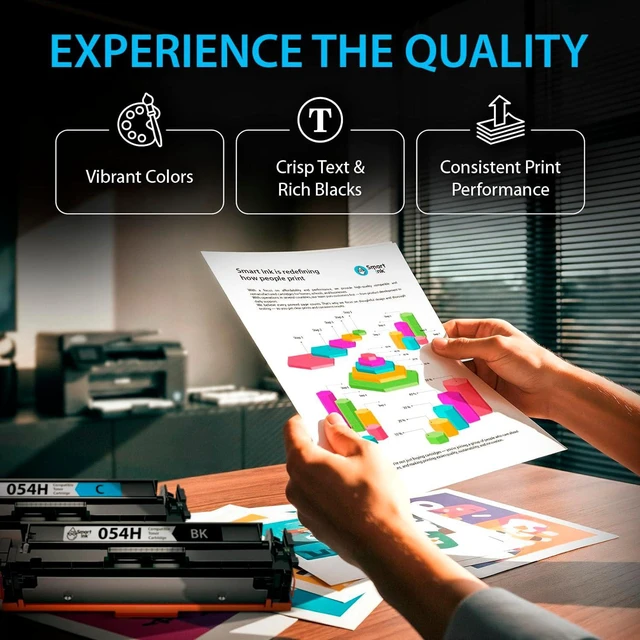 Alt view image 7 of 7 - Smart Ink Compatible Toner Cartridge Replacement for Canon 054H 054 H CRG-054 High Yield to use with Color ImageClass MF642Cdw MF644Cdw LBP622Cdw MF640C Printer 4 Pack (Black Cyan Magenta Yellow)