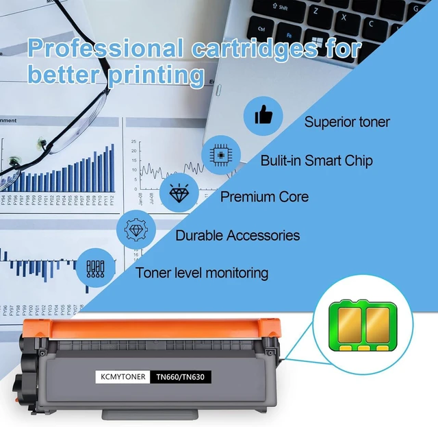 Alt view image 4 of 7 - Compatible Toner Cartridge Replacement for Brother TN660 TN630 TN-660 to use with HL-L2300D HL-L2320D HL-L2340DW HL-L2360DW HL-L2380DW DCP-L2540DW Printer - Black 1 Pack