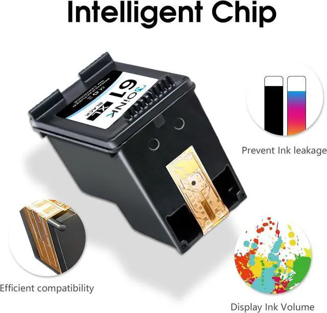 Alt view image 5 of 7 - NOINK 61XL Ink Cartridges Black and Color Combo Pack High Yield Replacement for HP 61XL, Compatible with HP DeskJet, Envy & OfficeJet Printers, DeskJet 2540 Envy 5530 OfficeJet 4630, 1Black 1Tri-Color