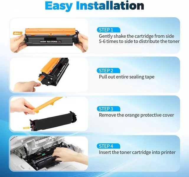 Alt view image 5 of 6 - 94A Toner Cartridge CF294A Replacement for HP 94A Toner Cartridge Black Compatible for HP LaserJet Pro MFP M118dw M148fdw M148dw M149fdw, Pro M118 M148 M149 (4 Black)