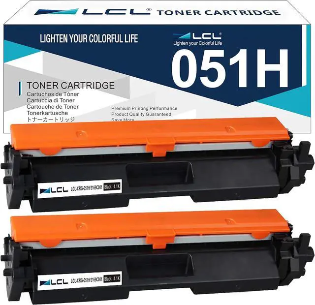 Main image of LCL 051 051H Black Toner Cartridge Comaptible Replacement for Canon CRG-051 CRG051H CRG-051H 2168C001 2169C001 for Canon ImageCLASS MF263dn MF264dw MF266dn MF267dw MF269dw LBP161dn LBP162dw (2-Pack)