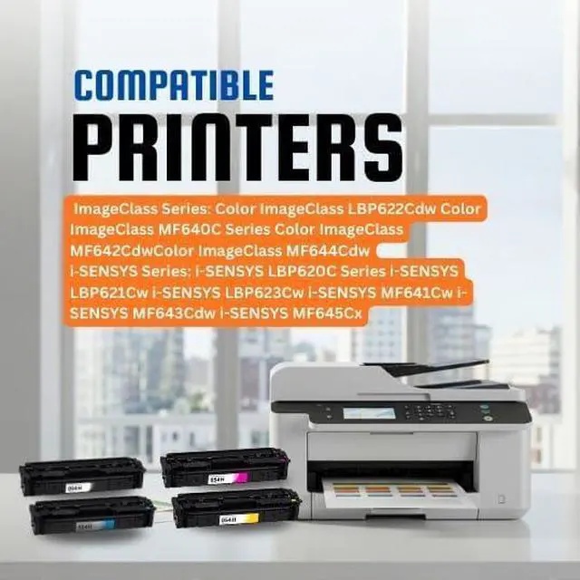 Main image of Latest Updated CHIP - Best Compatible Toner Cartridge for Canon 054H Combo High Yield of Canon 054 BK/C/M/Y