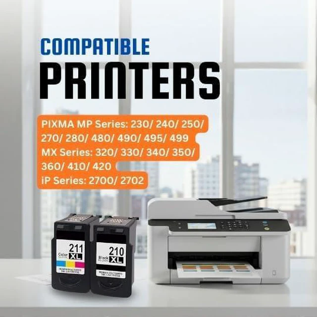 Main image of Best Compatible Cartridge for High Yield Black & Color Ink Cartridge for PG-210XL & CL-211XL - Combo