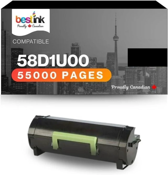 Main image of bestink Compatible for Use in 58D1U00 Ultra High Yield Toner Cartridge Black Replacement Up to 55,000 Pages for MS725, MS823, MS824, MS825, MS826, MX722, MX725, MX822, MX824, MX826 Series