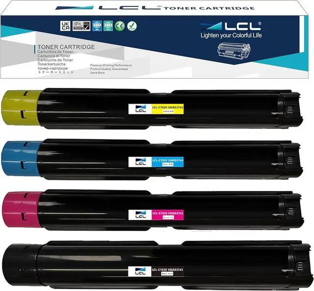 Main image of LCL Compatible Toner Cartridge for Xerox Versalink C7020 C7025 C7030 106R03741 106R03744 106R03743 106R03742 for Xerox Versalink C7020 C7025 C7030 (for Black Cyan Magenta Yellow, 4-Pack )