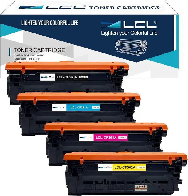 Main image of LCL Remanufactured Toner Cartridge for HP 508A CF360A CF361A CF362A CF363A (4-Pack,KCMY) HP M553 M577 HP Color LaserJet Enterprise M552dn M553dn M553n M553x HP MFP M577Z MFP M577dn MFP M577f MFP M577
