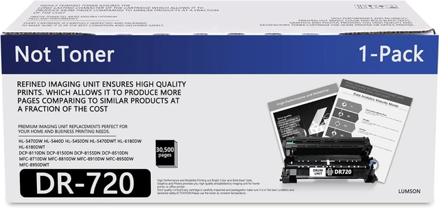 Main image of DR-720 DR720 Drum Unit Replacement for Brother DR 720 MFC-8910DW HL-5470DW HL-6180DW MFC-8510DN MFC-8710DW MFC-8950DW Printer Black 1 Pack (not Include Toner)