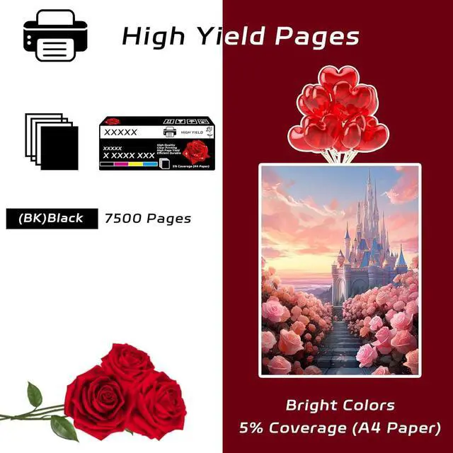 Alt view image 3 of 7 - TN530 Toner Cartridges Compatible with Brother MFC-8820D MFC-8820DN MFC-9600 MFC-9700 MFC-9800 MFC-P2500 Printers - High Yield 7500 Pages - Vibrant Colors (Black)