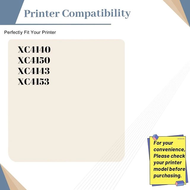 Alt view image 2 of 7 - Compatible Toner Cartridge 24B6717 24B6718 24B6719 24B6720 for Lexmark XC4140 XC4150 XC4143 XC4153 Printer High-Yield 20000 Pages (1-Pack Black)