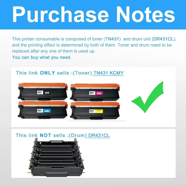 Alt view image 2 of 6 - LCL Remanufactured Toner Cartridge Compatible with TN-431 TN431 TN431BK TN431C TN431M TN431Y (4-Pack, Black Cyan Magenta Yellow) for DCP-L8410CDW MFC-L8690CDW MFC-L8610CDW MFC-L8900CDW HL-L8360CDW