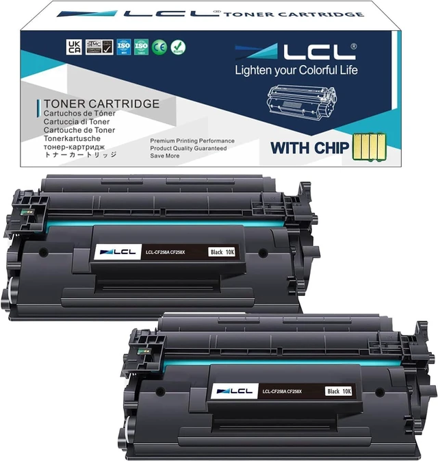 Main image of (with CHIP) LCL Compatible Toner Cartridge for HP 58A 58X CF258A CF258X (2-Pack Black) for HP LaserJet Pro M304 M304a M404d M404n M404dn M404dw and MFP M428fdw M428fdn M428dw