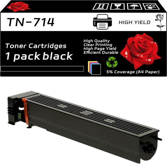Main image of TN-714 Toner Cartridges Compatible with Konica Minolta bizhub 750i Printers - High Yield 46000 Pages - Vibrant Colors (Black)