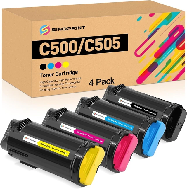 Main image of Remanufactured C500 C505 Toner Cartridge Replacement for Xerox Versalink C500 C505 106R03869 106R03866 106R03867 106R03868 Ink for C500DN C500N C505X(4 Packs BCMY)