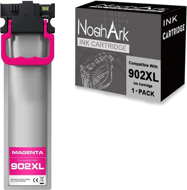 Main image of NoahArk 1 Pack T902XL Remanufacture Ink Cartridges Replacement for 902 XL 902XL for Workforce WF-C5210 WF-C5290 WF-C5710 WF-C5790 Printer (1 Magenta)