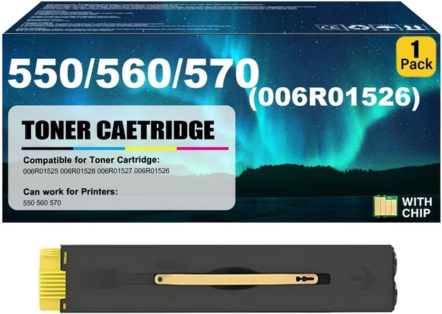 Main image of 550 560 570 Toner Cartridge Compatible for Xerox 550 560 570 006R01526 Yellow Toner Cartridges Work for Xerox Color 550 560 570 Printers