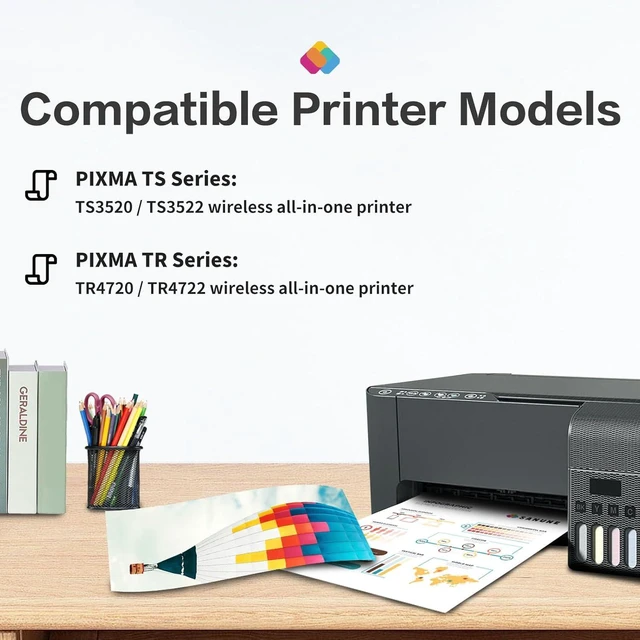 Alt view image 3 of 7 - 275XL 276XL Ink Cartridges Remanufactured for Canon 275 276 XL Ink Cartridges for Canon PIXMA TS3520 TS3522 TR4720 TR4722 Printer (High-Yield 1 Black, 1 Tri-Color)