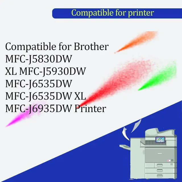 Alt view image 2 of 7 - LC3029 Ink cartridge Compatible for Brother LC-3029BK LC-3029C LC-3029M LC-3029Y MFC-J5830DW XL MFC-J5930DW MFC-J6535DW MFC-J6535DW XL MFC-J6935DW Printer(1Set)