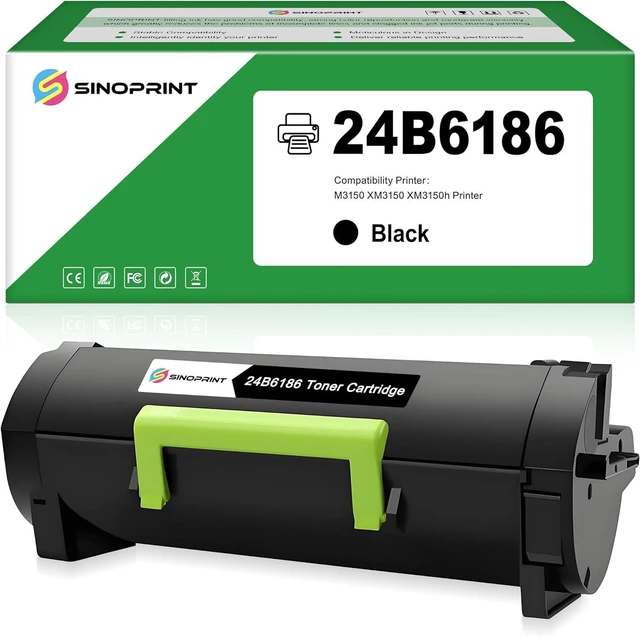 Main image of Black Remanufactured Toner Cartridge Replacement for Lexmark 24B6186 for M3150 XM3150 XM3150h Printer High Yield (1 Pack Black-16,000 Pages)