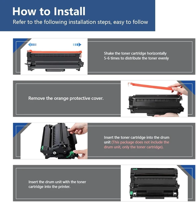 Alt view image 6 of 7 - TN730 Toner Cartridge High Yield Replacement for Brother TN760 TN730 TN-760 TN-730 for DCP-L2550DW MFC-L2710DW L2750DW L2750DWXL HL-L2350DW L2370DW/DWXL L2390DW HL-L2395DW Printer (Black, 4-Pack)