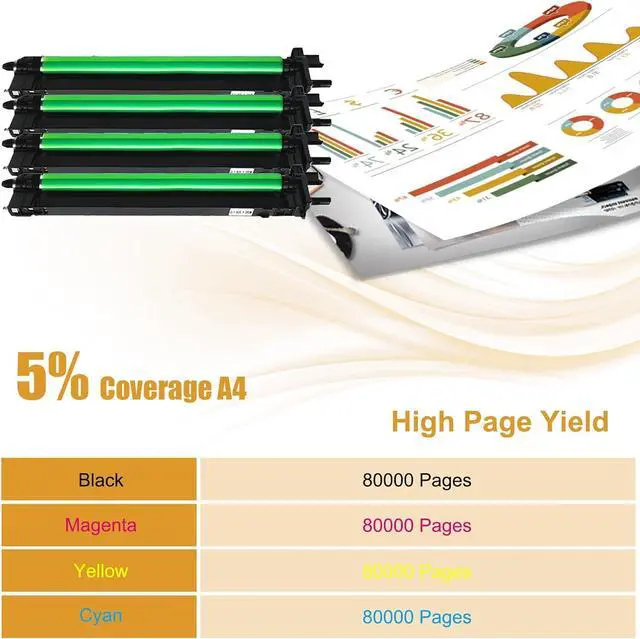 Alt view image 3 of 7 - SS686A CLT-R808 Drum Unit Compatible for Samsung MultiXpress X4250LX X4300LX Printers - High Yield 80000 Pages (1 Pack Black)