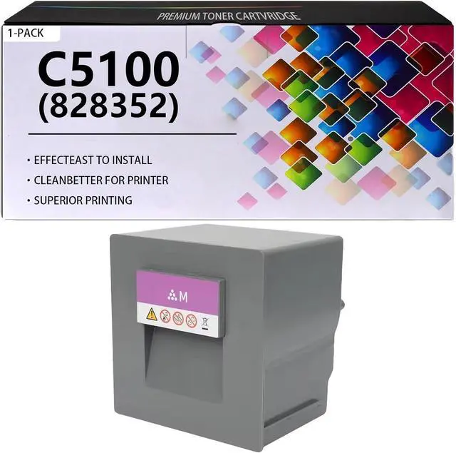 Main image of Pro C5100 Toner Cartridges Compatible for Ricoh 828350 828353 828352 828351, Work for Ricoh Pro C5100 C5110 C5200 C5210 Printers, 1 Magenta