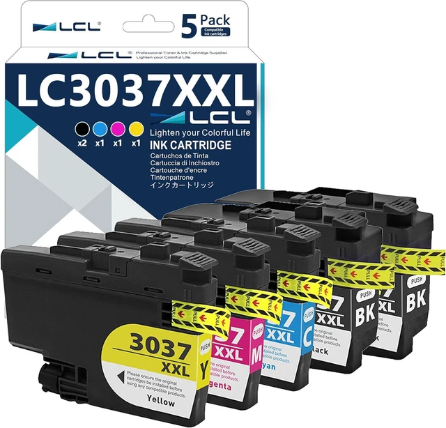 Main image of LCL Compatible Ink Cartridge Replacement for Brother LC3037 XXL LC3037XXL LC3037BK LC3037C LC3037M LC3037Y Pigment for MFC-J5845DW MFC-J5845DW XL MFC-J5945DW (for KCMY, 5-Pack)