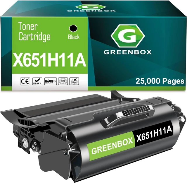 Main image of GREENBOX Remanufactured Toner Cartridge Replacement for Lexmark X651H11A for X651 X652 X654 X656 X658 Printers1 Pack