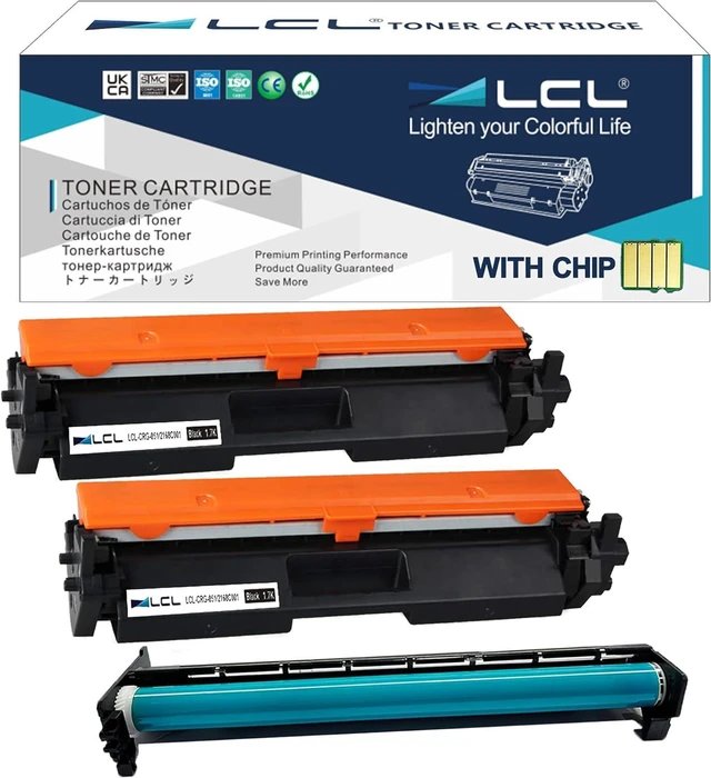 Main image of LCL Comaptible Toner Cartridge + Drum Unit for Canon CRG051 CRG-051 2168C001(2-Pack)+ 051DR 051(1-Pack) Comaptible with Canon ImageCLASS MF263dn MF264dw MF26