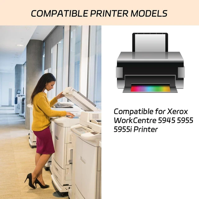 Alt view image 2 of 7 - 006R01605 Toner Cartridges Compatible with Xerox WorkCentre 5945 5955 5955i Printers, High Yield 45000 Pages, Reliable Performance (Black)