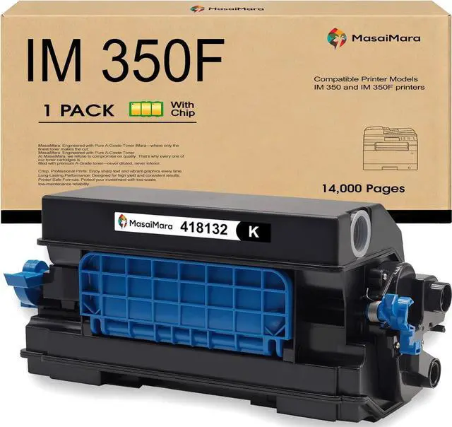 Main image of MasaiMara 418132 IM 350 IM 350F IM350 IM350F High Capacity Compatible Toner Cartridges Replacement for Ricoh Lanier Savin Printer (Black, 1-Pack)