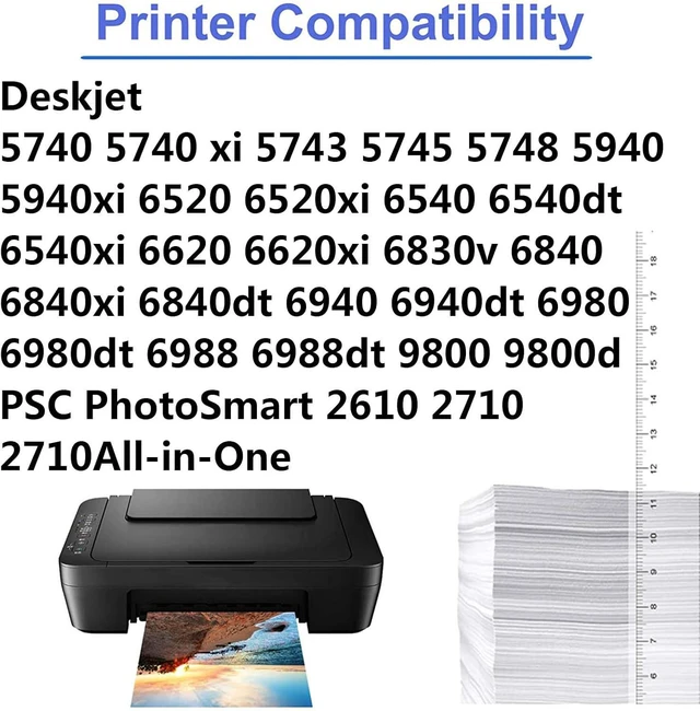 Alt view image 2 of 7 - for HP 96 97 Ink Cartridge Replacement for Deskjet 5740 5740xi 5743 5745 5748 5940 5940xi 6520 6520xi 6540 6540dt 6540xi 6620 6620xi 6830v 6840 6840xi 6840dt 1 Pack