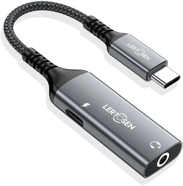 Alt view image 8 of 14 - USB C to 3.5mm Headphone Jack and Charger Adapter,2 in 1 Hi-Res Audio & PD 60W Fast Charging Dongle,Type C to Aux Splitter Cable Cord for iPhone 17/16/15 Pro Max,Samsung S25/S24/S23,iPad Pro,Pixel