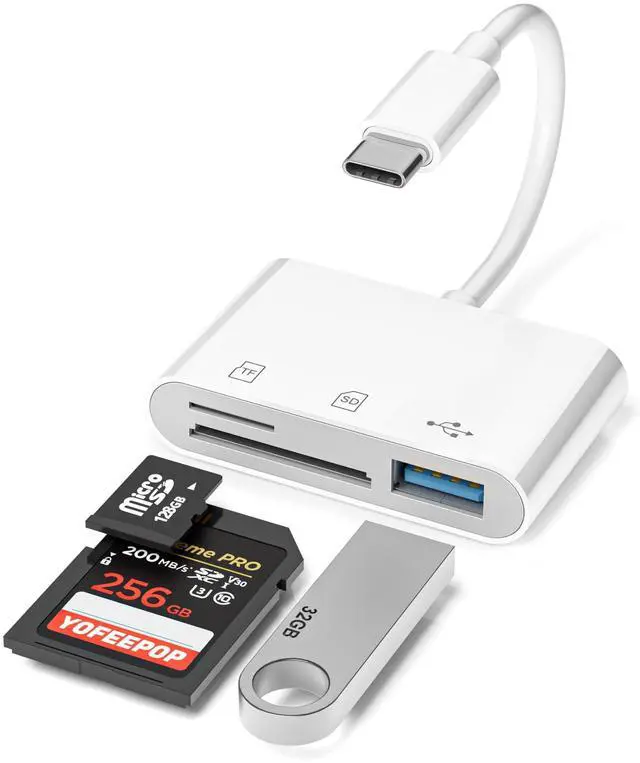 Alt view image 8 of 14 - SD Card Reader, USB 3.0 Type C Memory Card Adapter, SD/TF Card Reader with USB 3 Port, SD Card Reader Compatible with iPhone 17/16/15, Pro/Air Android Phone Tablet