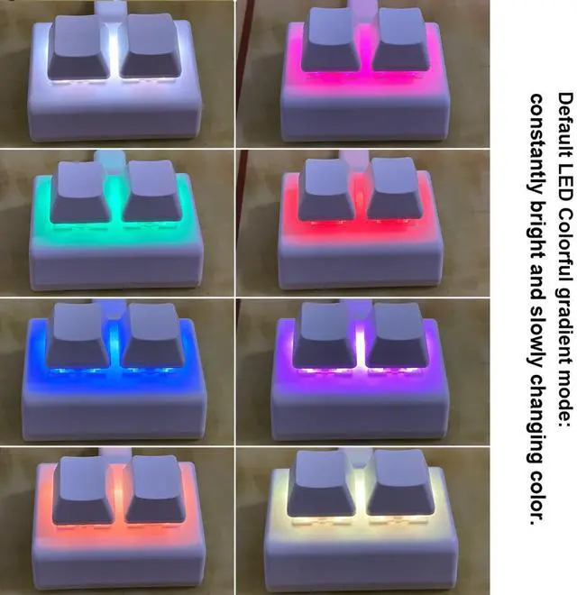Alt view image 14 of 14 - USB 2-Key Mini Keypad One-Handed Mechanical Gaming Keyboard Programmable USB-C Keypad for Windows Mac OSU HID Programming Macro Keys RGB LED Backlit