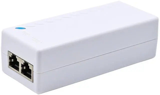 Alt view image 8 of 14 - Gigabit PoE+ Injector Converts Non-PoE to PoE+ (802.3af/at), 30W Power, Plug & Play, Up to 328ft (100m) Range, White Ideal for IP Cameras, VoIP Phones & More