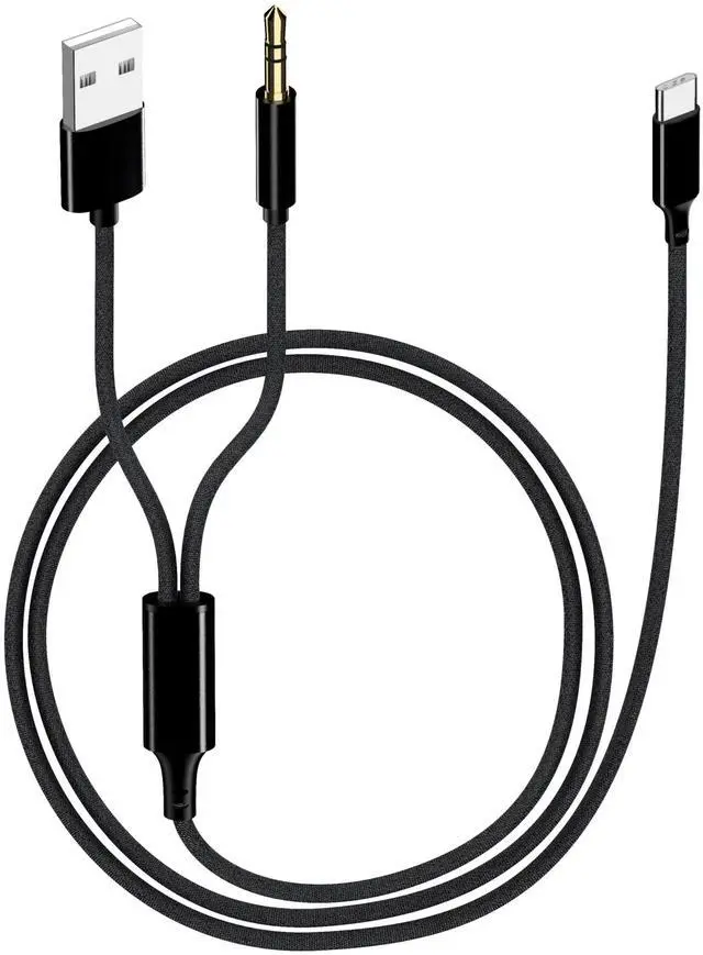 Alt view image 7 of 12 - USB C to Aux Cord, USB C to 3.5mm Audio Aux Jack and USB Charging Cable, Headphone Stereo Cord, Compatible with iPhone 15 16 Pro Max Plus, iPad Pro, Galaxy S23 S22 S21 S20 Ultra, Pixel, 4Ft